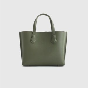 Quince Italian Leather Small Triple Compartment Tote